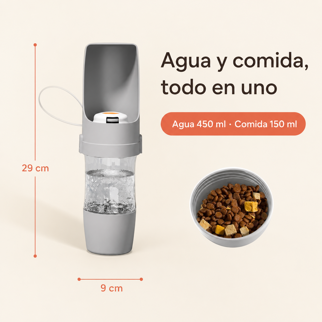 Pawtrek™ – Botella 2 en 1 Antised